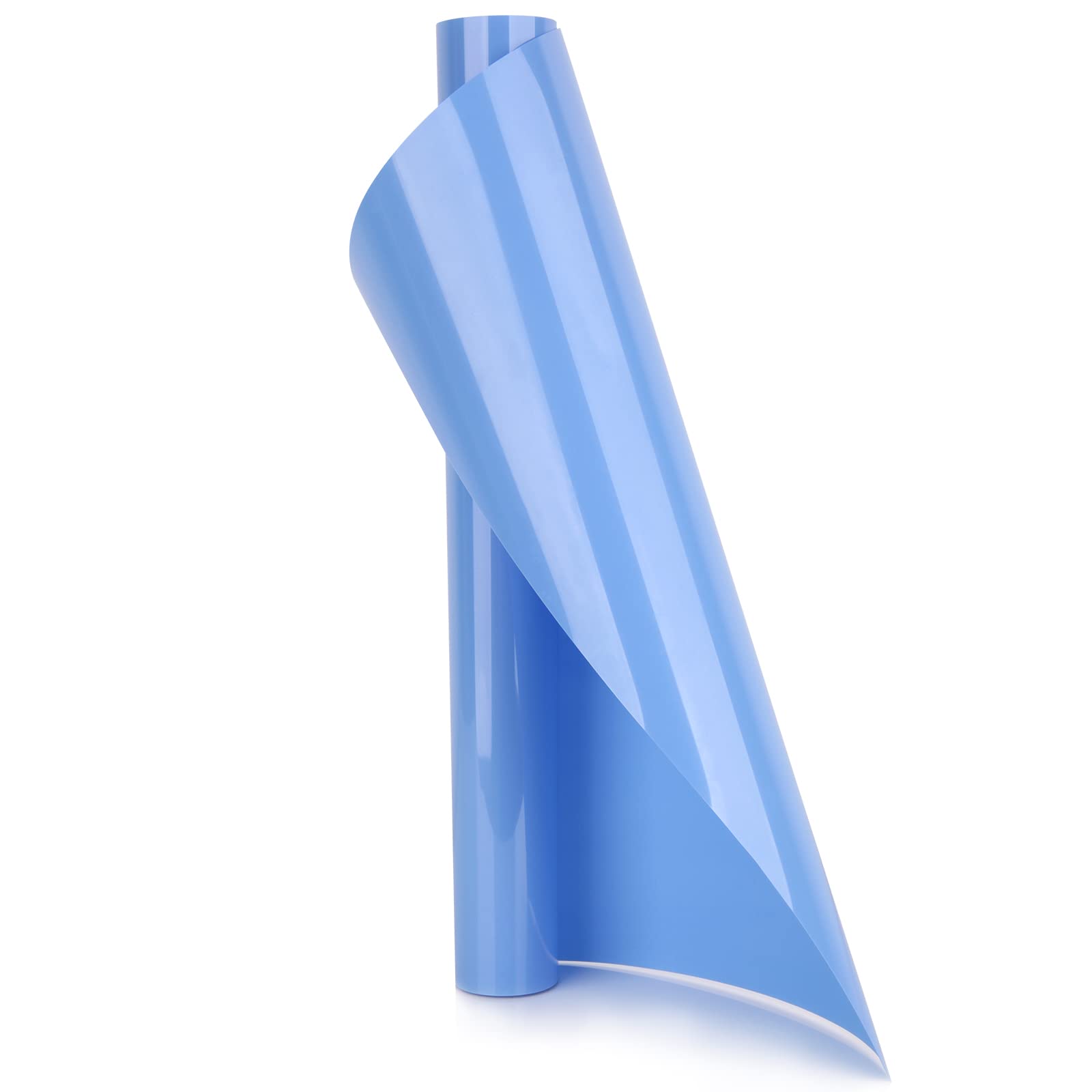 YURROAD 40" x 12" Heat Transfer Vinyl Bundle HTV Sheets Heat Press Film Iron on Fabric Textile Easy to Cut and Weed Washable Good Stickiness Stretchable (Sky Blue)