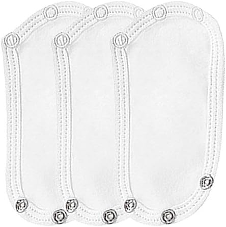 Baby Bodysuit Extender, Universal Cotton Child Romper Jumpsuit Crotch Extender to Lengthen Service Life for Infant Toddler Baby (1PC Or 4Pcs)(White)