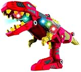 DinoBlaster 2 in 1 Transforming Dinosaur Toy Gun TG662 - Build & Take Apart Cool Tyrannosaurus Rex Dinosaur Toy for Boys & Girls Age 3 4 5 by ThinkGizmos (Trademark Protected)