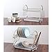 2 Tier Dish Drying Rack with Drain Board CERCHIO Dish Rack with Utensil Holder, Cutting Board Holder and Dish Drainer for Kitchen Chrome Organizer