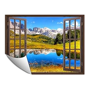 Wall Paper Small Wall Mural Beautiful Scenery Out of The Window Wall Art Removable Wall Decoration for Bedroom Living Room - 24x32 inches