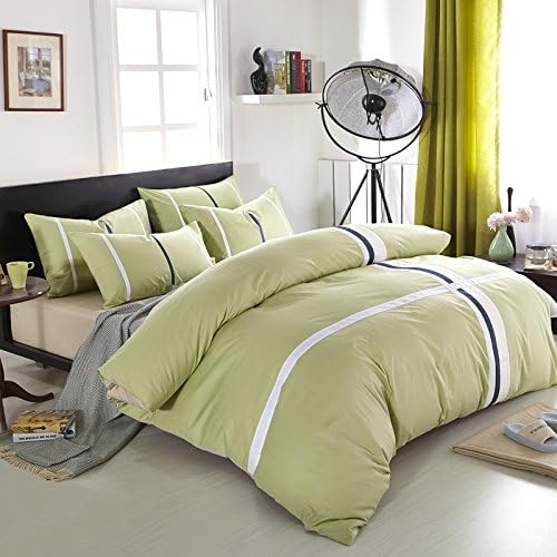HFDRF Cotton four sets of bedding cotton four sets of 1.5.8m double cotton men's simple bedding four sets, E, blanket 160 210 bed sheets 250 200