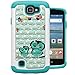 LG Optimus Zone 3 Case, LG K4 Case, MagicSky [Shock Absorption] Studded Rhinestone Bling Hybrid Dual Layer Armor Defender Case Cover For LG K4 LTE / LG Optimus Zone 3 / LG Rebel LTE / LG Spree -Owl