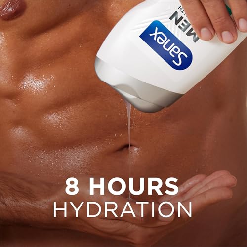 Sanex Men Skin Health Sensitive Care Shower Gel 400ml x 6 - men’s body wash - protects skin - helps reduce risk of irritation - enhances natural hydration - 6-in-1 benefits - dermatologically tested