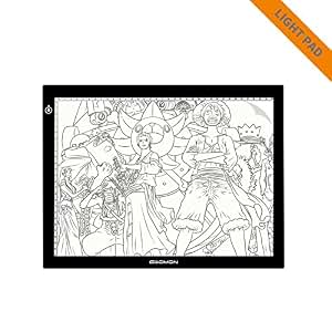 GAOMON GB4 A4+ Size LED Light Box - 5mm Ultra-Thin, Adjustable Brightness, USB Powered Tracing Board