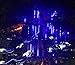 TianNorth Upgraded 50cm 8 Tubes 432 LED Meteor Shower Lights,8 Ultra Bright LED Waterproof cicle Raindrop Lights 19.68 inches Tubes for Christmas,Tree,Wedding, Party,Yard,etc (Blue)