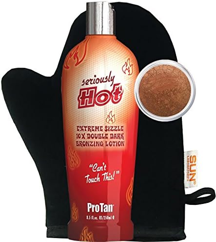 Seriously Hot- Bronzing Lotion 8.5 oz | Gold Digger Bronzer 5g | Lotion Apllicator = Self Tanning Kit