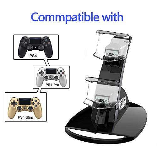 2 Controller+Charger+Charging+DualShock+PlayStation+4