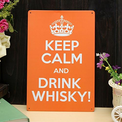 KISSMYTWINS Drink Whisky Sheet Metal Drawing Metal Painting Tin Pub Wall Tavern Poster Sign