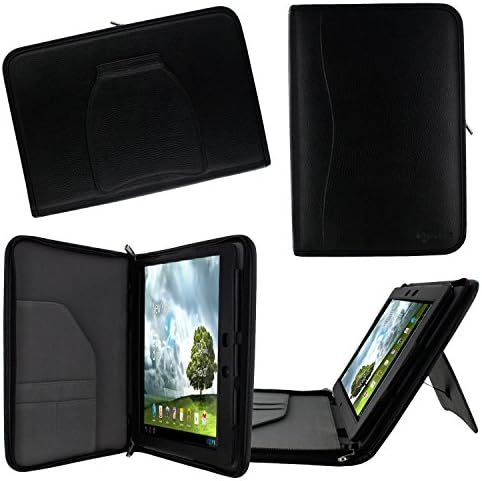 rooCASE ASUS MeMO Pad FHD 10 ME302C / MeMO Pad Smart 10 ME301T Executive Portfolio Leather Case Cover - Black