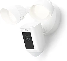 Ring Floodlight Cam Wired Plus — Outdoor home or business security with motion-activated 1080p HD video and floodlights, (2021 release) White