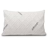 Cr Sleep Shredded Bamboo Memory Foam Pillow for Neck Support with Free Pillowcase, Queen