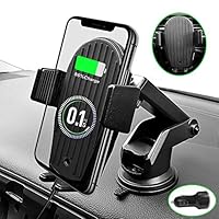 Wireless Car Charger Mount, Auto Clamping 7.5W /10W Fast Charging Qi Car Phone Holder Air Vent Dash Board Windshield Compatible iPhone X/Xs/Xs Max/XR/8/8 Plus, Samsung Galaxy S10 /S10+/S9/S9+/S8 /S8+