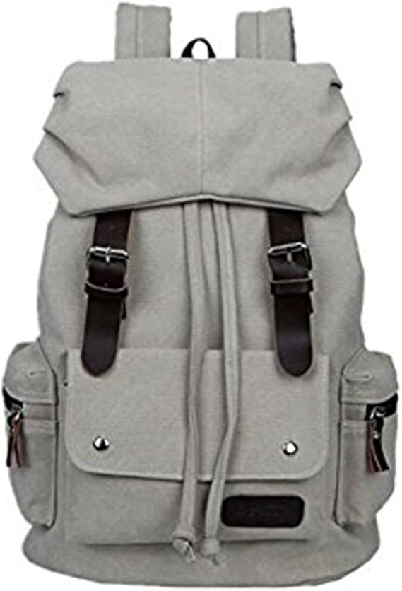 Amazon Co Jp リュックサック メンズ レディース 大容量 キャンバス生地 バックパック 通勤 通学 全5色 ベージュ 服 ファッション小物