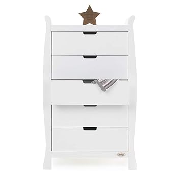 Stamford Sleigh Tall Chest Of Drawers White Amazon Co Uk Baby