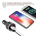 iREIZTEC 34W DUAL USB Smart Port Car Charger, w/ Safety Hammer, For iPhone X 8 8+ 7 6S 6, SE 5S 5, Galaxy S8 S7 S6 Edge, Note 8 4, LG G6 G5 V10 V20, HTC, Nexus 5X 6P,Pixel, iPad Pro Portable (Black)