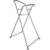 SHNUGGLE Foldable Baby Bath Stand Grey - Collapsible Newborn Bath Support 0-12 Months - Lightweight, Space Saving, Non Slip Secure Design - Fits Baby Bath Only