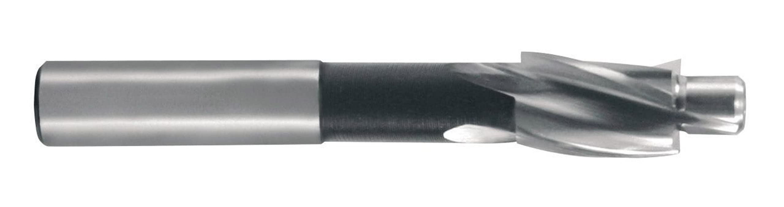 RUKO HSS Flat Counter Sinker with Fixed Guide, Fine Grade for Through Hole, DIN 373, Bright Finish, 12.5 mm Diameter, 100.0 mm Length, R102405