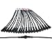 Mokungit 10Pairs 2 Core 2pin Black Pigtail Plastics Waterproof IP65 LED Connctor Male Female 40cm/pair Applicable 0.3mm² 15mm Nut for LED Light