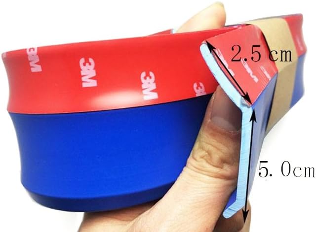 Samurai 2.5M Rubber Lip Skirt Protector Car Scratch Resistant Rubber Bumpers Car Front Lip Bumpers Decorate RS-LKT006 (Blue)