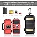 Camera Battery and Memory Card Storage Case, SD CF Memory Cards Holder Case, Waterproof & Shockproof Plastic Tank Organizer for Nikon, Canon Camera Batteries, Good for Outdoor Travel Use
