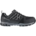 Reebok Work Men's RB4015 Sublite Athletic Soft Toe Work Shoe Black with Grey Trim Safety