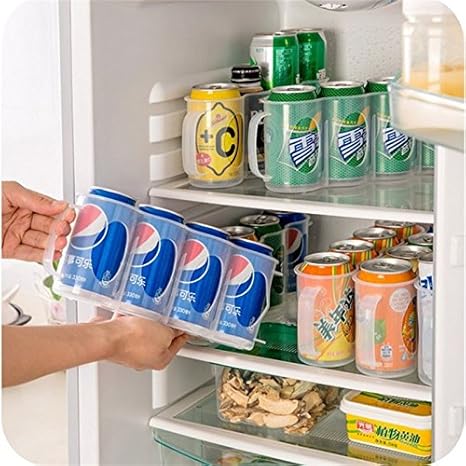 zehui plastico para cerveza soda puede holde de almacenamiento para nevera cocina nevera ahorro de espacio organizador rack