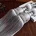 Selling Wonderful Curtain Holdbacks Curtains Tiebacks Home Decorative Braided Buckle Fastener Accessories Window Drapery Ball Tassels Tiebacks, Set of 2 (Silver Grey)