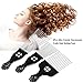 Borogo Afro Combs, 4-Pack Afro Pick w/ Black Fist - Metal African American Pick Comb Straight Hair Brush Hairdressing Styling Tool