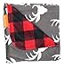 Dear Baby Gear - Reversible Baby Blankets - Soft Nursery Blanket for Newborn - Toddler Blankey - Throw Blanket for Boys & Girls - Infant Blankets - 40x30 (Deer Antlers Red & Black Buffalo Plaid)