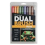 Tombow Dual Brush Pen Art Markers, Secondary, 10-Pack