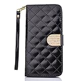 LUNIWEI Bling Diamond Card Leather Wallet Flip Case For Samsung Galaxy ...