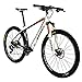 BEIOU Carbon Fiber 650B Mountain Bike 27.5-Inch 10.7kg T800 Ultralight Frame 30 Speed Shimano M6000 DEORE MTB Matte 3K CB20 (White&Red, 19-Inch)