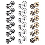 Sumind 150 Sets 10 mm Sew-on Snap Buttons Press Button Metal Snap Closing Buttons Fasteners for Dress Coat Clothing DIY, 3 Colors
