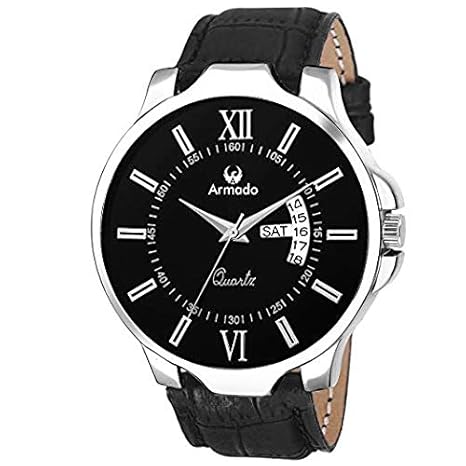 ARMADO AR-C42-BLK Day and Date Smart Stylish Watch for Men