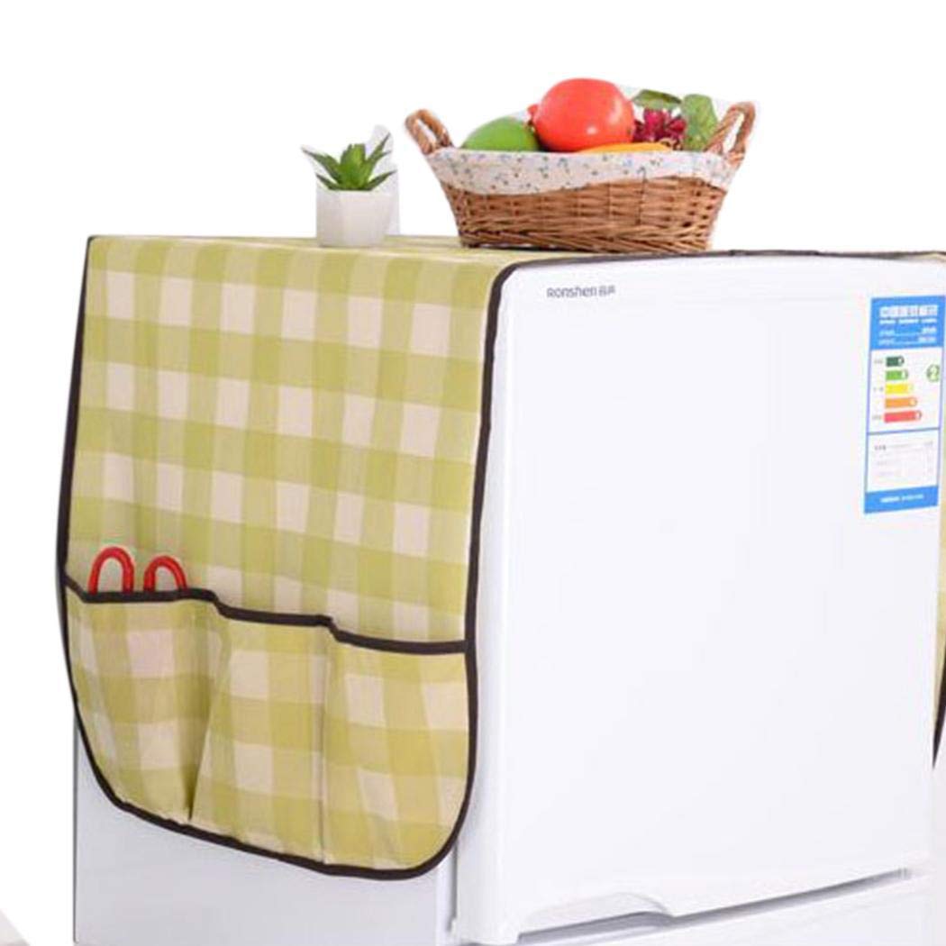 Oguine Anti-dust Refrigerator Covers with Storage Bag Organizer Decor Kitchen Supplies Space Saver Bags
