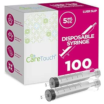 Amazon Com Care Touch Ctsls5e With Luer Slip Tip 100 Sterile Syringes By Care Touch No Needle Great For Dispensing Oral Medicine And Home Care Industrial Scientific
