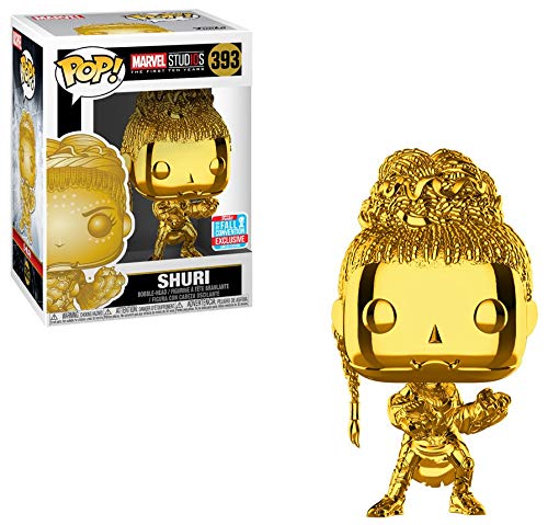 Funko Pop! Marvel Studios Ten Years Black Panther Gold Metallic Shuri Fall Convention Exclusive Figure