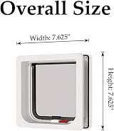 Cat Mate Lockable Cat Flap with Door Liner to 50mm White 234 W view 5