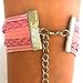 Horse Bracelet Gift for Girls, Horse Jewelry, Infinity Bracelet Horse Charm, Gift Wrapped, Girls Gifts,Teen Girl Gifts for pony loving girls, Birthday gifts for girls, horse gifts (Pink, 5.5in medium)