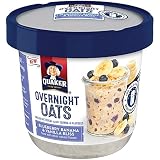 Quaker Overnight Oats, Blueberry Banana & Vanilla Bliss, Breakfast Cereal, Pack of 12