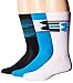 Under Armour Men's Phenom Crew Socks (3 Pack), Electric Blue/Assorted, Medium