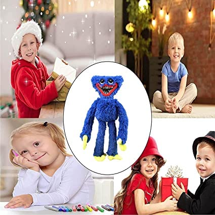 Avini Poppy Playtime Huggy wuggys Plush, 15.8 inch Cartoon Plush Toy Game Stuffed Boys Gifts Stuffed Muppets (Blue)