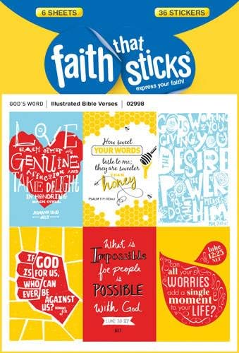 Illustrated Bible Verses (Faith That Sticks Stickers) Paperback – March 1, 2015
