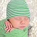 Melondipity Green and White Striped Newborn Hospital Hat