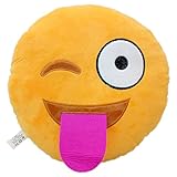 Poop Emoji Pillow Emoticon Stuffed Plush Toy Doll Smiley Cat Heart Eyes Alien Devil Kiss Face (TONGUE)