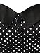 Dressystar Vintage Polka Dot Retro Cocktail Prom Dresses 50's 60's Rockabilly Bandage Black XXL