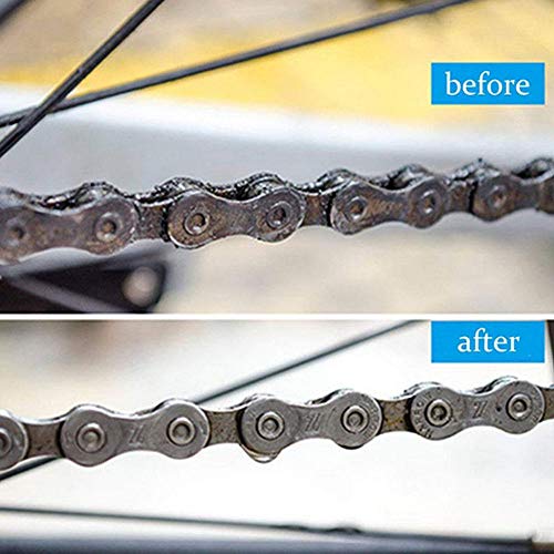 Goglor Bicycle Scrubber, Bike Chain Cleaner Brush Tool Motorcycle Set (3 Pieces) Bicycle Gears Rotating Washer Maintenance/Quick Cleaning Brush Kit for Mountain Road Cycling Bike All Type Chain Gear