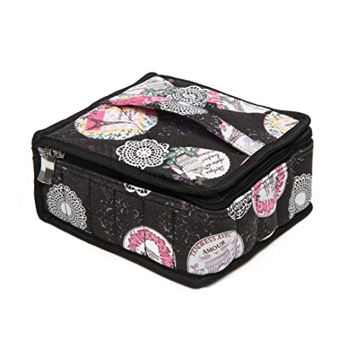 30-Bottle Essential Oil Carrying Case (5ml,10ml,15ml) for doTERRA, Young Living Bottles for Aromatherapy Travel or Storage (Amour)