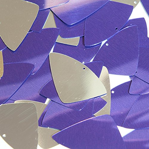 Purple Silver Sequin Fishscale Fin 1.5 inch Metallic Couture Loose Paillettes. Made in USA.